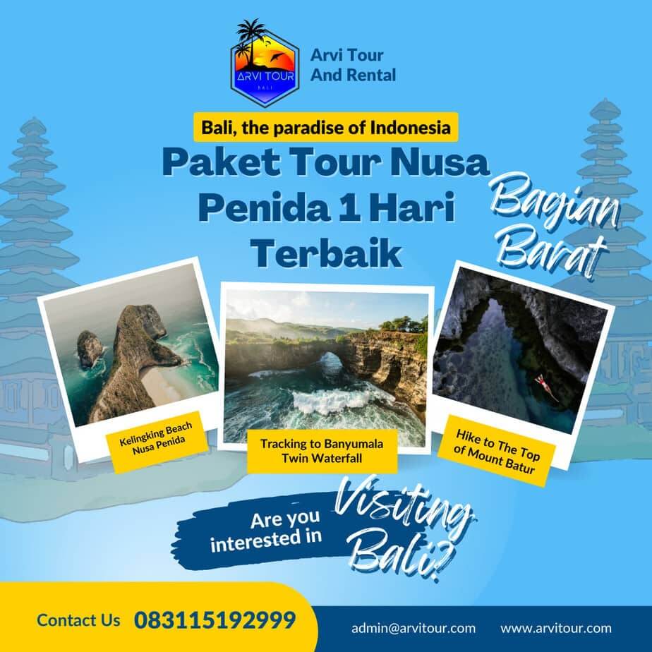 Paket Tour Nusa Penida 1 hari Barat